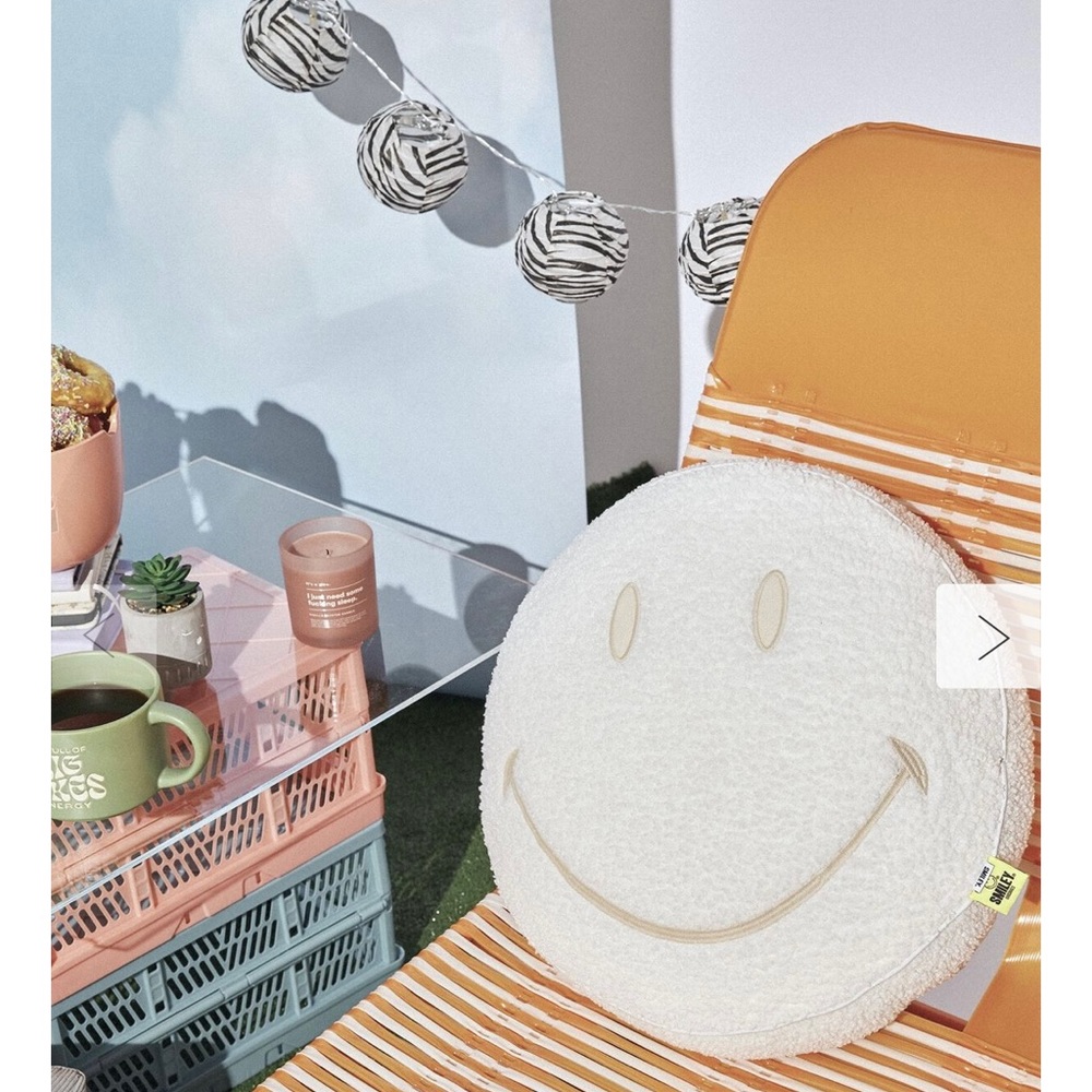 Smiley face Cotton On decorative pillow